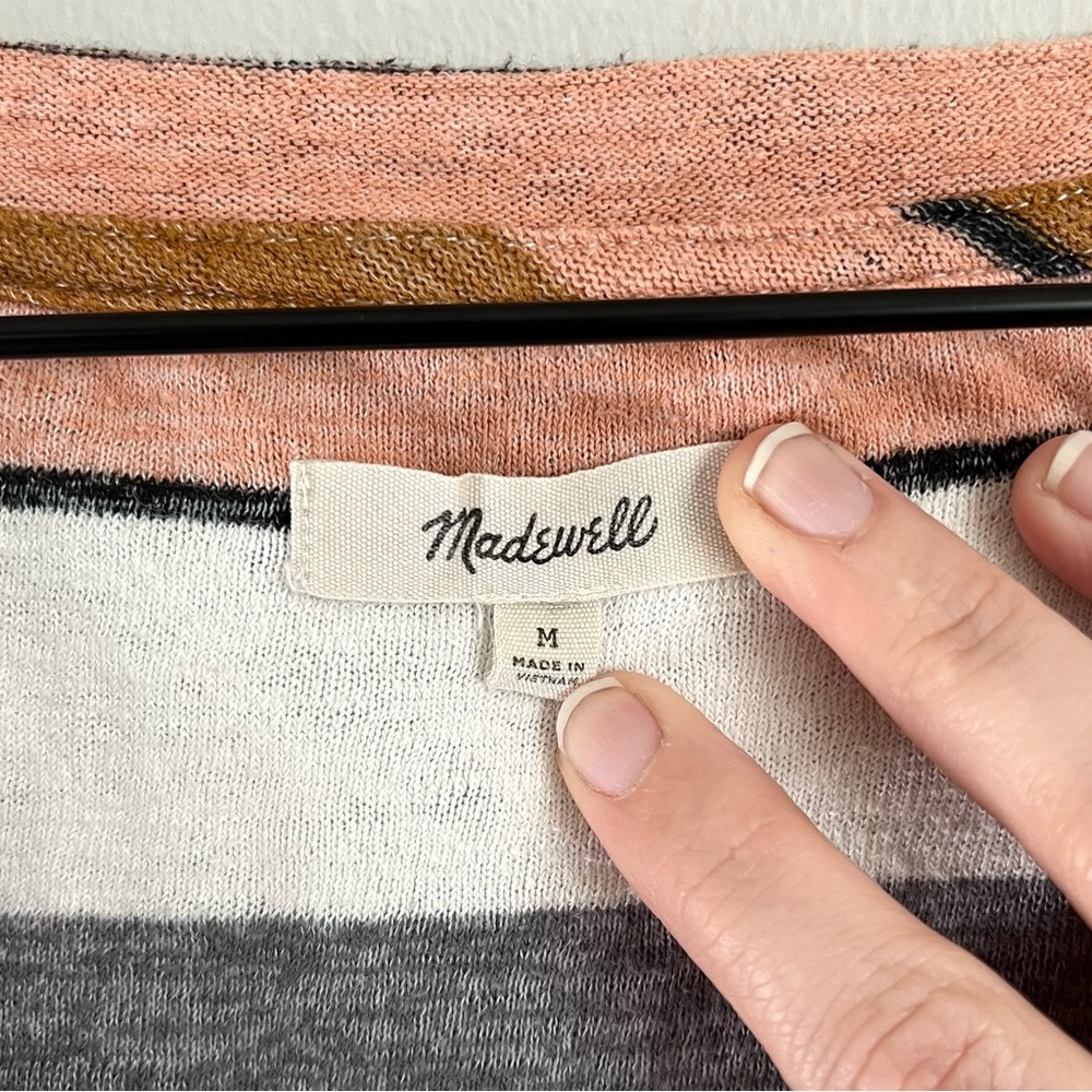 Madewell Striped Scoop Neck Tee Medium - Picture 5 of 5